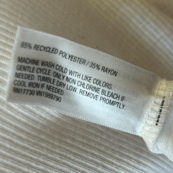 Wild Fable White Ribbed Scoop Neck Top crop - Picture 11 of 15